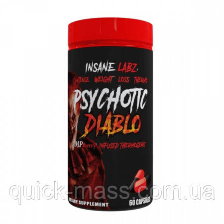 Потужний жироспалювач Insane Labz Psychotic Diablo 60 капсул, фото 1