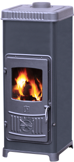 Чавунна піч "DORA 10 N" чорна емаль (до 180 м3), фото 1