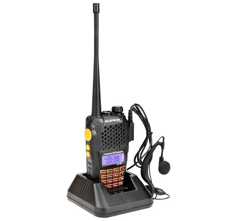 Рація Baofeng UV-6R з гарнітурою, чорна