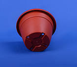 Квітковий горщик із підставкою 1 л (коричневий), фото 3