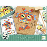 Дерев'яна гра аплікація з молоточком Djeco Роботи DJ06646, фото 2