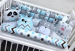 Бортики, кокони, валики, іграшки-подушки