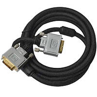 Шнур DVI (24+1), SOMP, штекер DVI - штекер DVI, Hi-Fi, "золочений", з фільтрами, ❑11м, 5м, в блістері