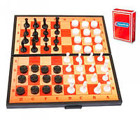 Шахи 3 в 1 (шашки+нарди-шахи+карти) Максимус (5240)