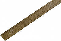 Стыкоперекрывающий напольный плоский прижимной порог ширина 28 мм, длина 90 см, Дуб капучино