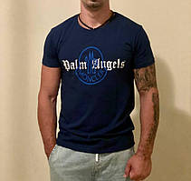 Чоловіча футболка Moncler Темно-синя 15030