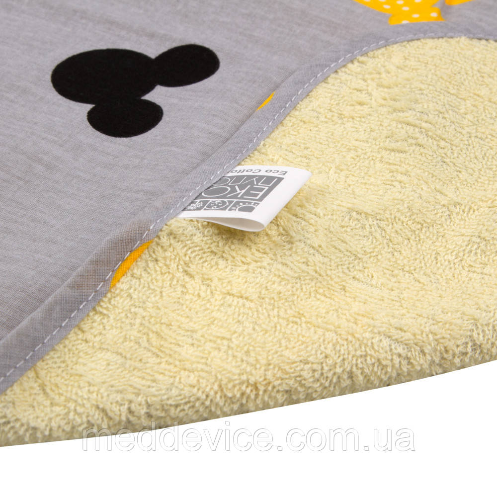 Пеленка непромокаемая ЭКО ПУПС Eco Cotton, р.50х70см (серый, мышка Микки) - фото 2 - id-p1664814119