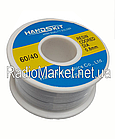 Припій олов'яно-свинцевий ПОС-60, діам.-0,8мм, 100гр, на котушці