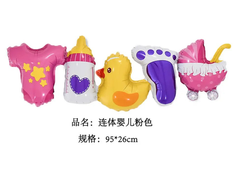 Фольгована гірлянда з повітряних кульок для новонароджених, для дівчинки, 38" 95 см