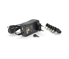 Универсальный БП Input 100V-240V 50-60Mhz, Output :3V-12V-2.1A 30W, 6 Г-образных разъемов 2.35*0.75/ 3.0*1.1/3.5*1.35/4.0*1.7 /5.5