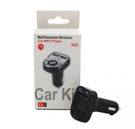 Автомобільний ФМ блютуз модулятор для автомагнітоли в машину X22 Usb трансмітер Fm для автомобіля, фото 3