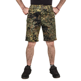 Шорти тактичні камуфляжні чоловічі Brotherhood Camo Flecktarn флектарн ріп-стоп 44-46 BH-U-SHCM-F-44