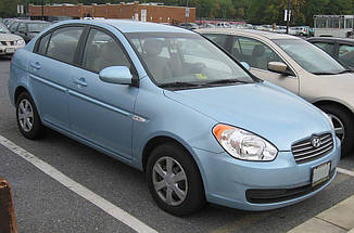 Радіатор охолодження Hyundai Accent від 2006г. з двигунами 1.4 1.6, Радіатор охолодження Hyundai Accent III, фото 5