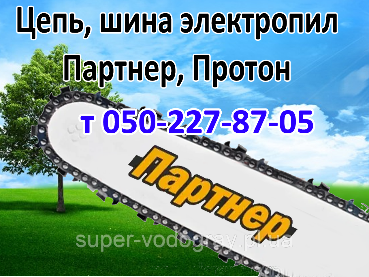 Ланцюг, шина для електропили Партнер, Протон, фото 1