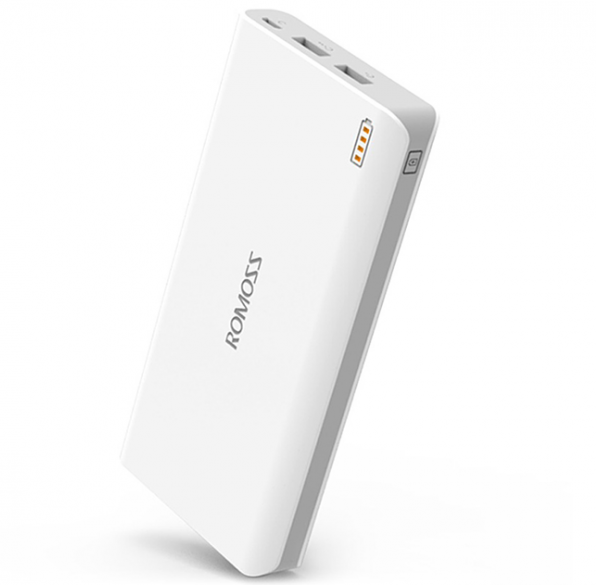 УМБ портативне зарядне Power Bank Romos 2826 20000mAh, біле