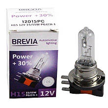Галогенна лампа Brevia H15 Power 12015PC 12V