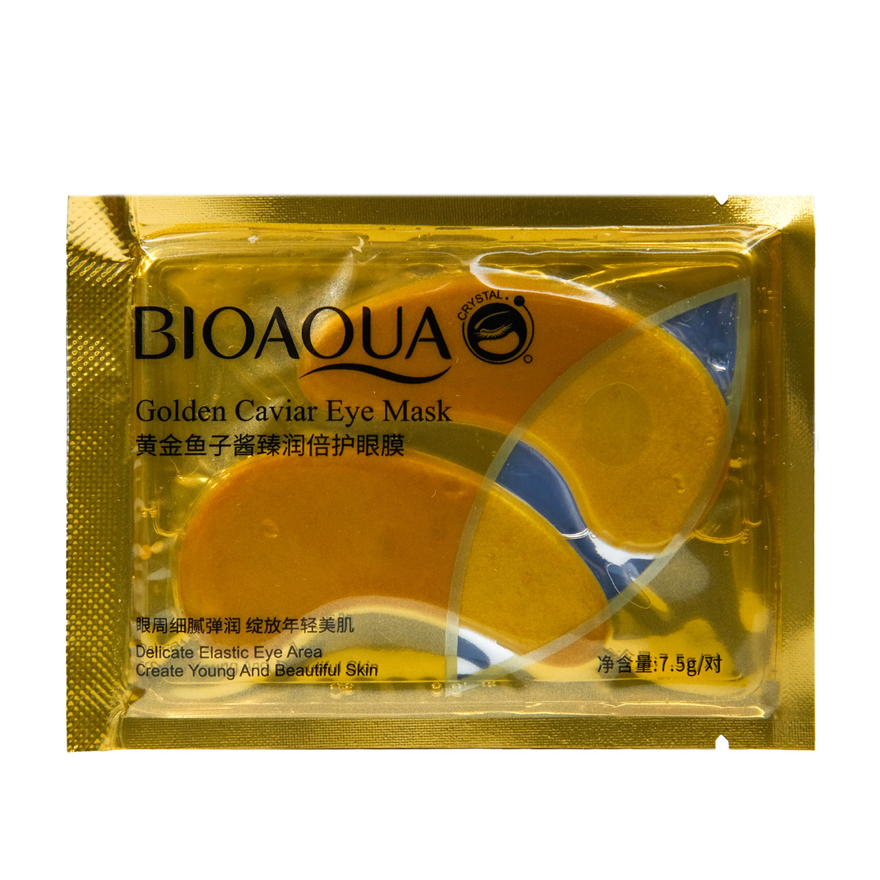 Гідрогелеві патчі під очі BIOAQUA Golden Caviar Eye Mask з золотом і ікрою 7.5 г