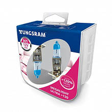 Комплект галогенних ламп Tungsram Megalight Ultra +120% H1 55W 12V