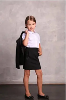 Нарядная школьная блузка для девочки ПромАтельеСервис Украина Ляля Белый ӏ Школьная форма для девочек.Топ! 146