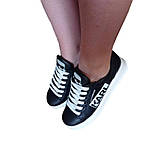 Кросівки жіночі шкіряні чорні розмір 37, фото 8