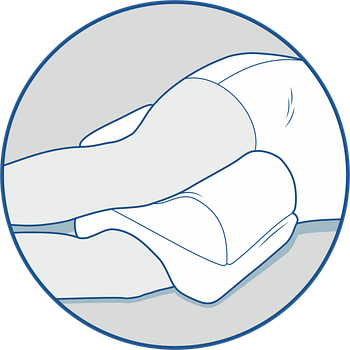 Ортопедична подушка під ноги, роздільник ніг 52х20 см Olvi J2310