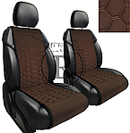 Преміум накидки на передні сидіння RINNEKO Коричнева Алькантара Дизайн Соти 2 шт