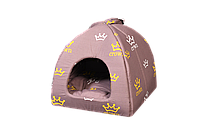 Домик лежанка для домашних животных Мур-Мяу "Юрта-1" 45х45х45 см лежак для собак спальное место для кота