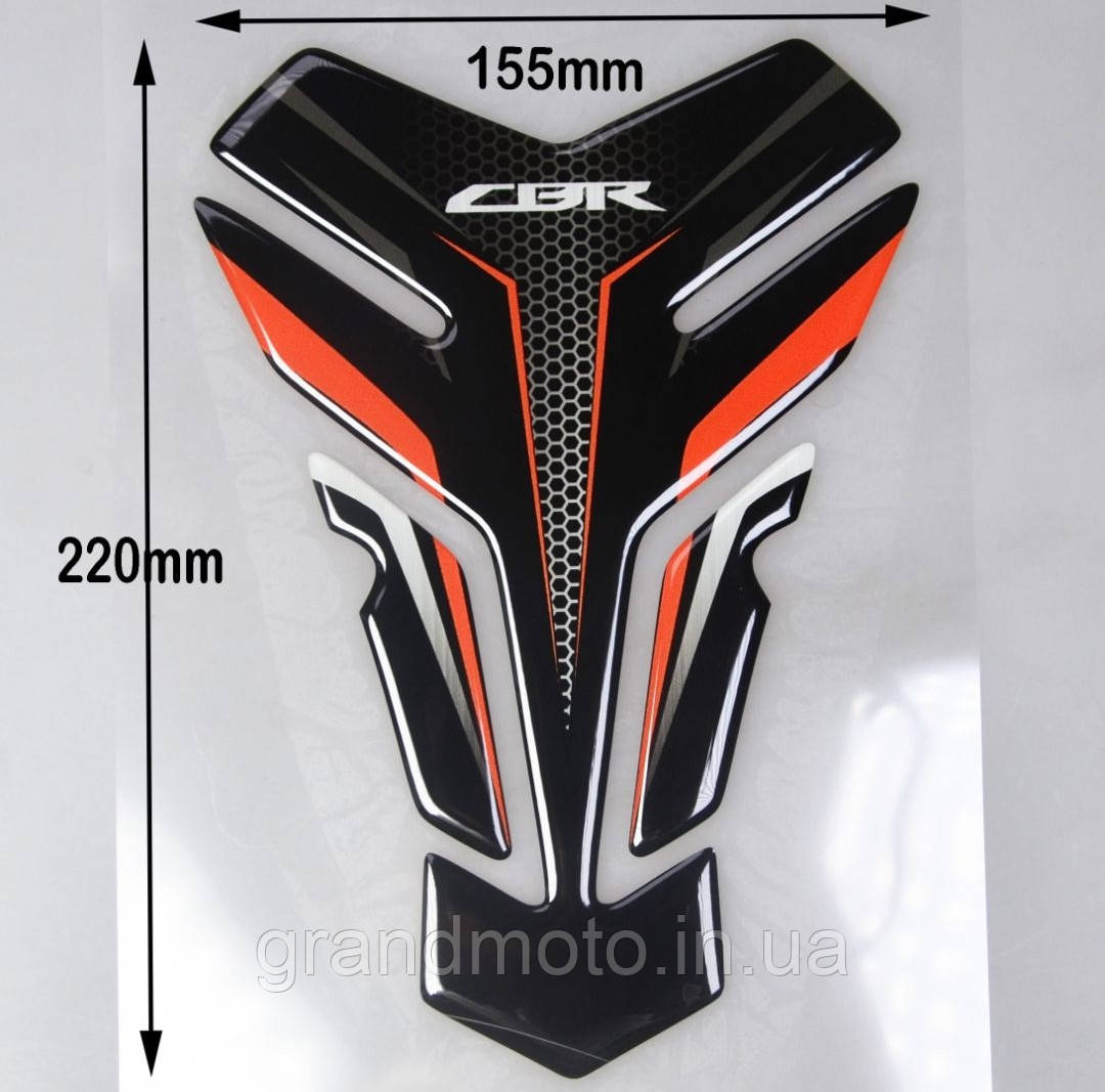 Наклейка на бак мотоцикла силіконова RB Honda CBR mod2