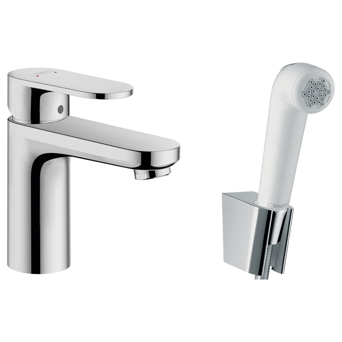 Змішувач для умивальника з гігієнічною лійкою HANSGROHE VERNIS BLEND, фото 1