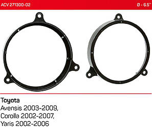 Проставки під динаміки ACV 271300-02 для автомобілів Toyota Avensis, Corolla, Yaris, фото 2