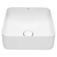 INSPIRA раковина-чаша 370*370 мм, Square, з кераміч. декоративною кришкою донного клапана