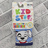 Колготки дитячі KID STEP cotton Україна р68-74 блакитні з малюнком