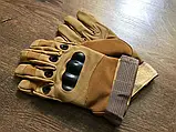 Тактичні рукавички, що дихають кольору кайот (пісок) повнорозмірні L для спорту та активного відпочинку, фото 3