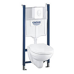 SOLIDO Perfect набір 4 в 1 інстал. 3884000G+38505SH0, з підвісним унітазом у компл. із сидінням Soft-Close