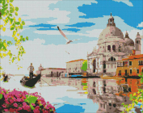 Алмазна мозаїка AMO7226 Яскрава Венеція, 40x50см. Ideyka на підрамнику, фото 1