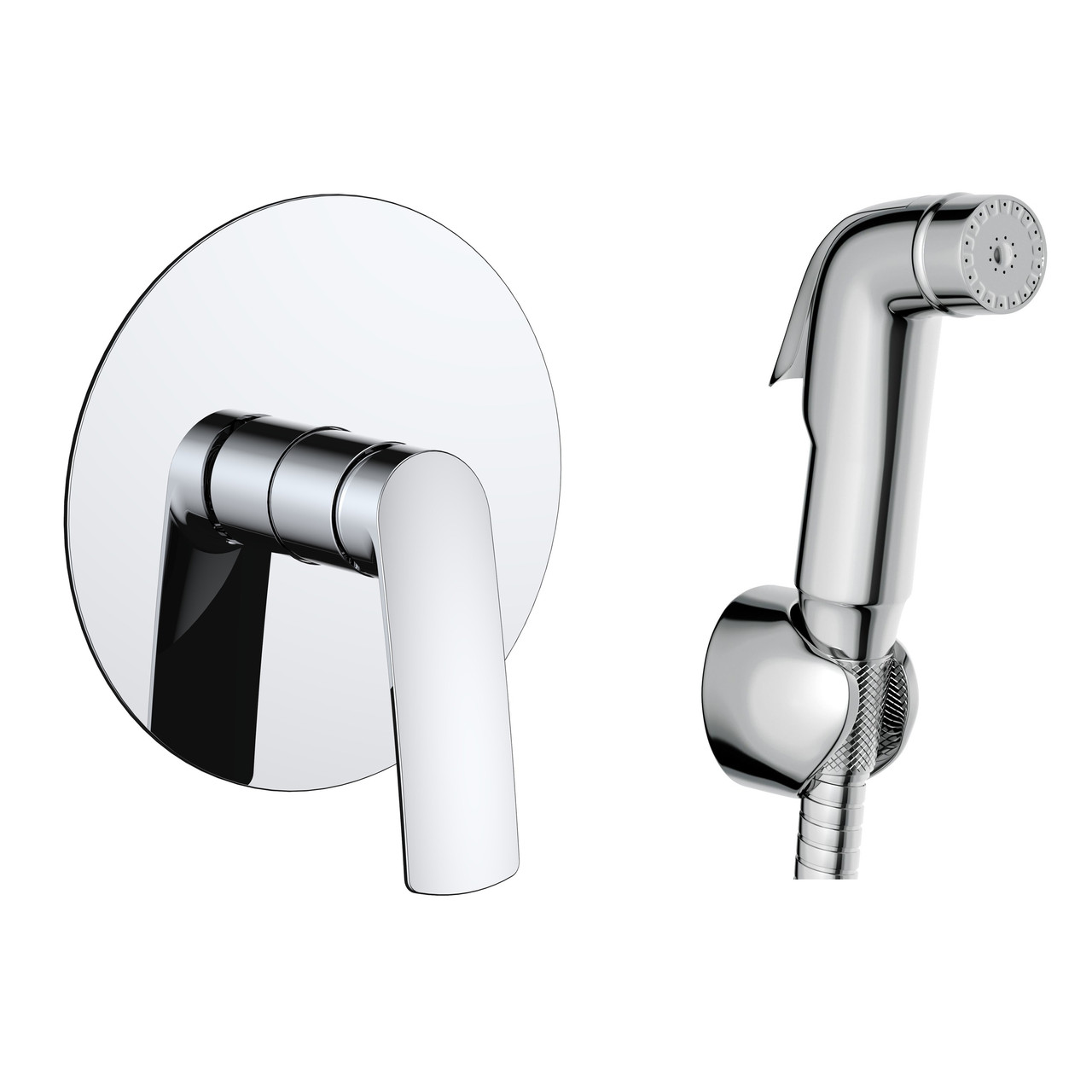 VOLLE набір гігієнічний змішувач прихованого монтажу CANTE (15144100+1512.101401), хром, фото 1