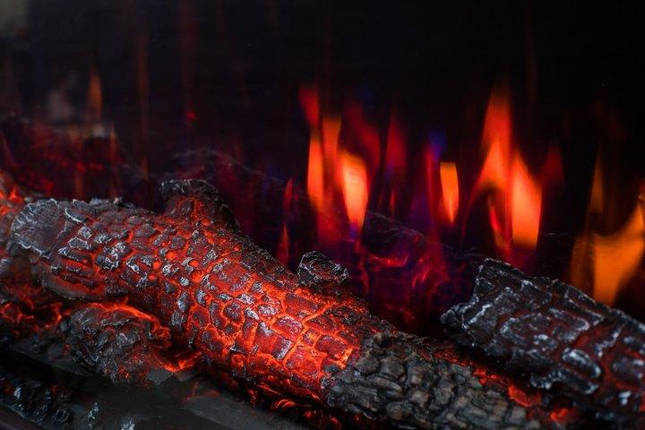 Вбудовуваний широкий електрокамін обігрівач з пультом BONFIRE Sapfire 57L (зі звуком), фото 2