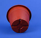 Квітковий горщик із підставкою 4 л (коричневий), фото 3