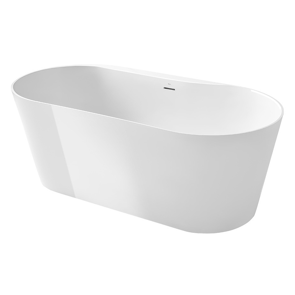 RAINA ванна 160*80 см, окремішня, штучний камінь Stonex, із сифоном у комплекті, фото 1