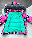 Дитяча зимова куртка Малинка для дівчинки на ріст 104 - 122 см, фото 2