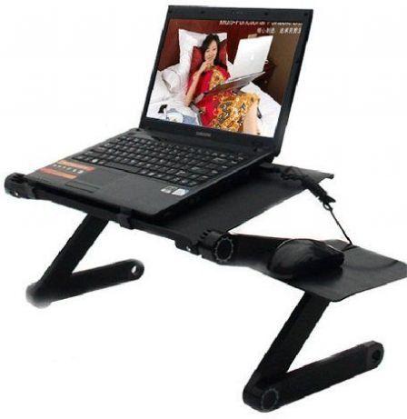Складаний столик для ноутбука T8, трансформер з USB-охолодженням та підставкою для мишки Т8, стіл для ПК
