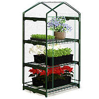 Теплиця садова міні з полицями 3 шт Plonos 4921 всесезонна оранжерея 125×69×49 см R_1212