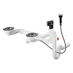 D17-11 сифон для кухонної мийки, хром