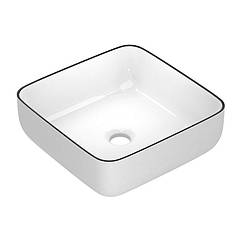 Умивальник накладний IMPRESE BLACK EDGE