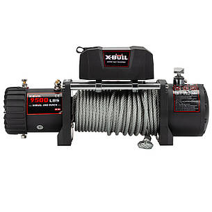 Електрична лебідка для автомобіля позашляховика джипа X-BULL 9500 LBS зі сталевим тросом, фото 1
