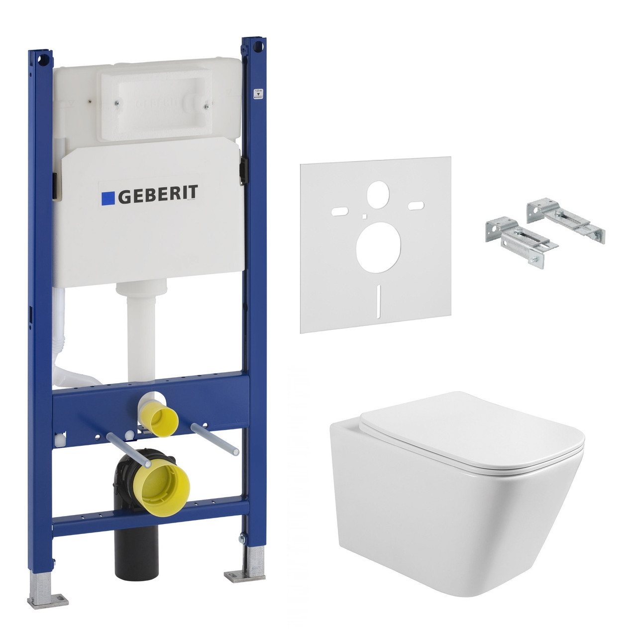 Набір інсталяційний: LIBRA S унітаз підвісний, сидіння Slim slow-closing, 458.126.00.1 Geberit Duofix, фото 1