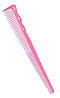 Гребінець для стрижки Y.S. Park Barber Comb скошений YS-234 Pink L=187 мм, фото 3