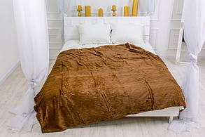 Флісовий плед 1008 Damask Brown Mirson 150х200 см