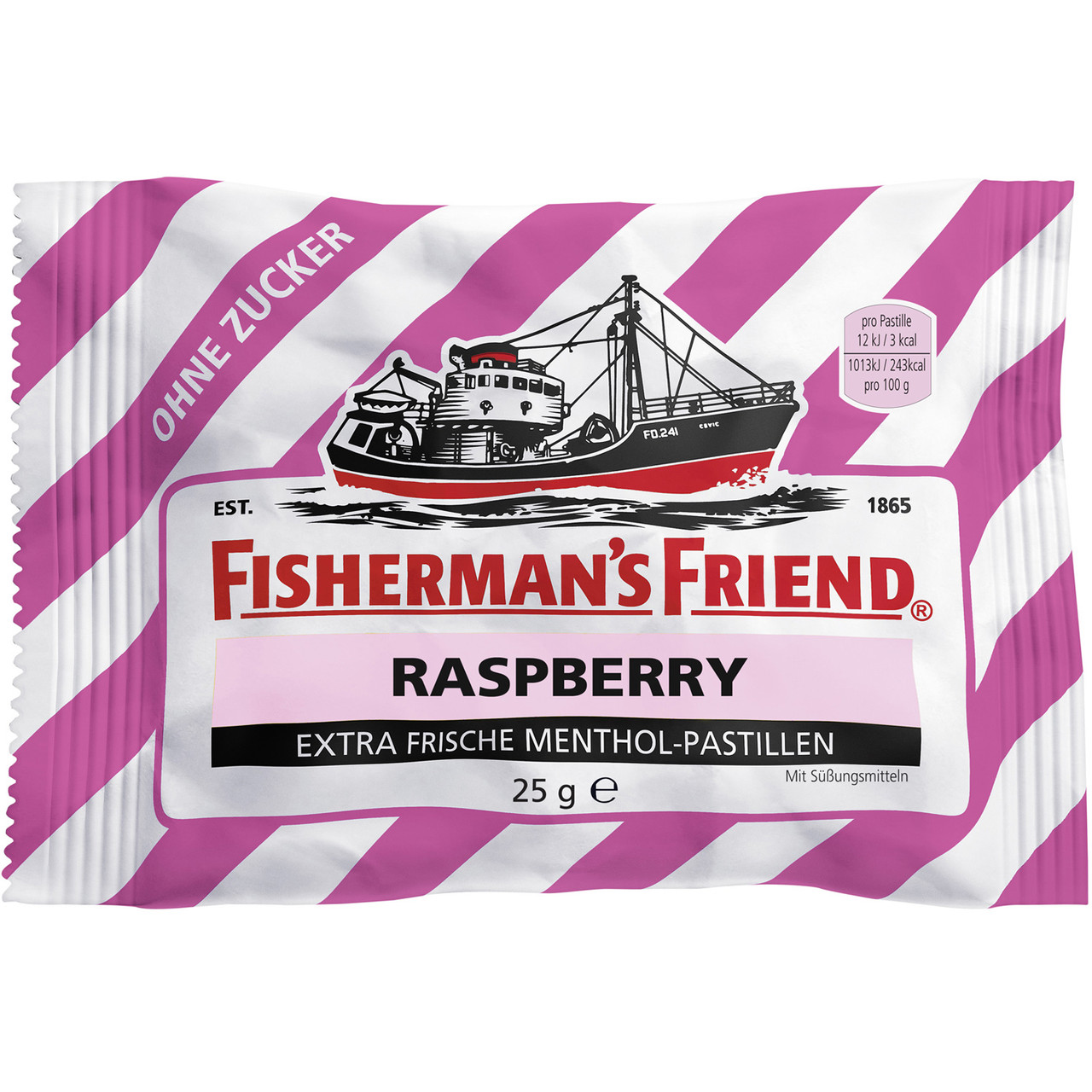 Льодяники Fisherman's Friend Raspberry без цукру 25g, фото 1