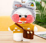 Утка, качка дитяча м'яка іграшка Лалаfan Tik-Tok, з пов'язкою на голову, фото 5